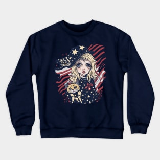 Patriotic Cat Mother Crewneck Sweatshirt